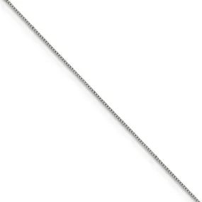 0.6mm, Sterling Silver, Solid Box Chain Necklace