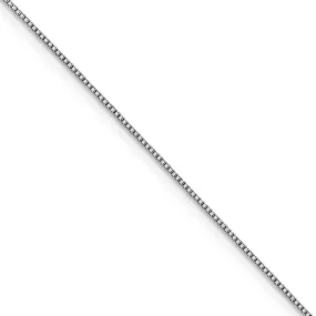 0.7mm 18k White Gold Classic Box Chain Necklace