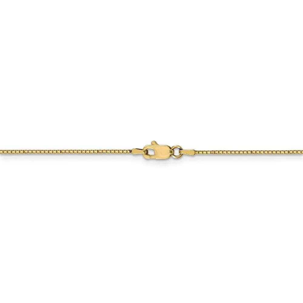 0.8mm 10k Yellow Gold Classic Box Chain Necklace