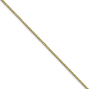 0.8mm 10k Yellow Gold Classic Box Chain Necklace