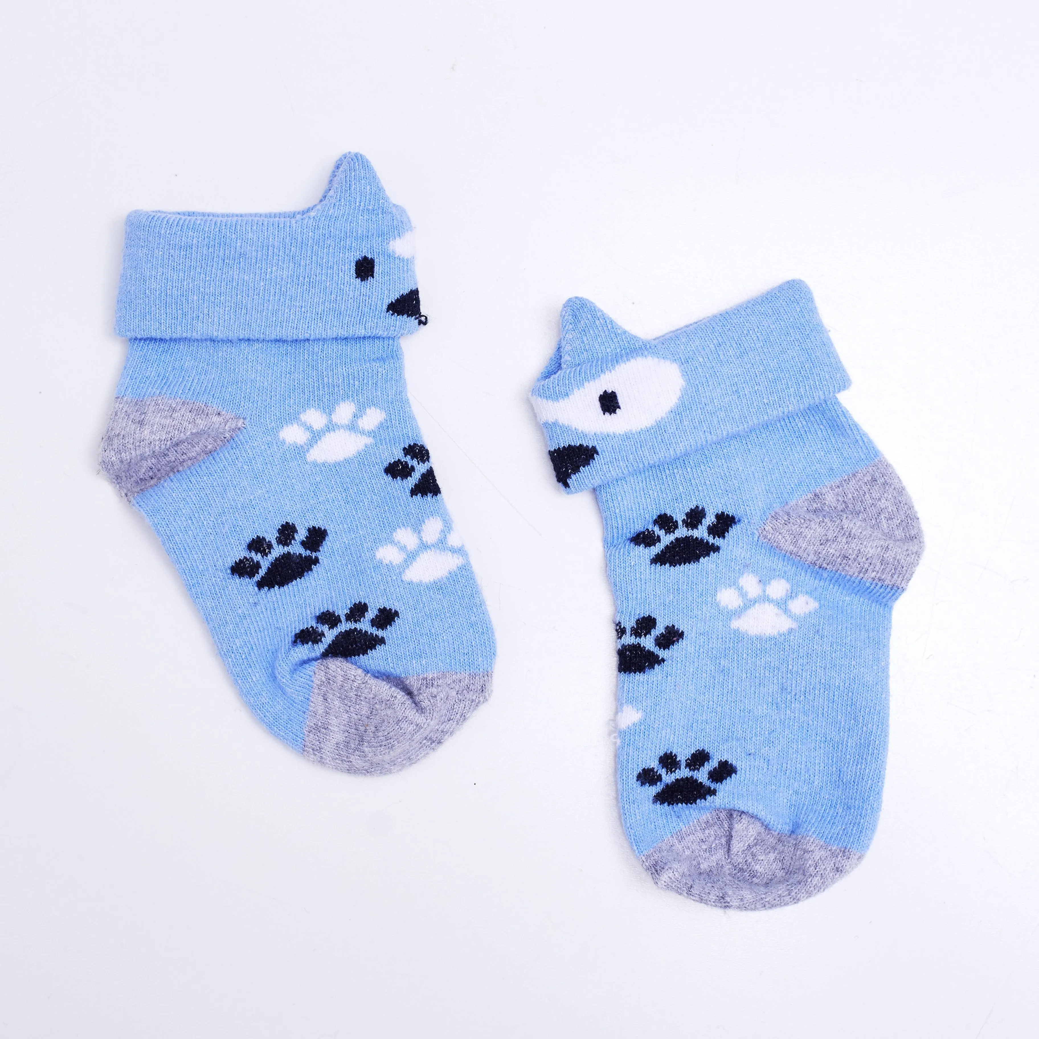 2 Pairs of 3D Animal Socks - Freda Fox & Peter Puppy