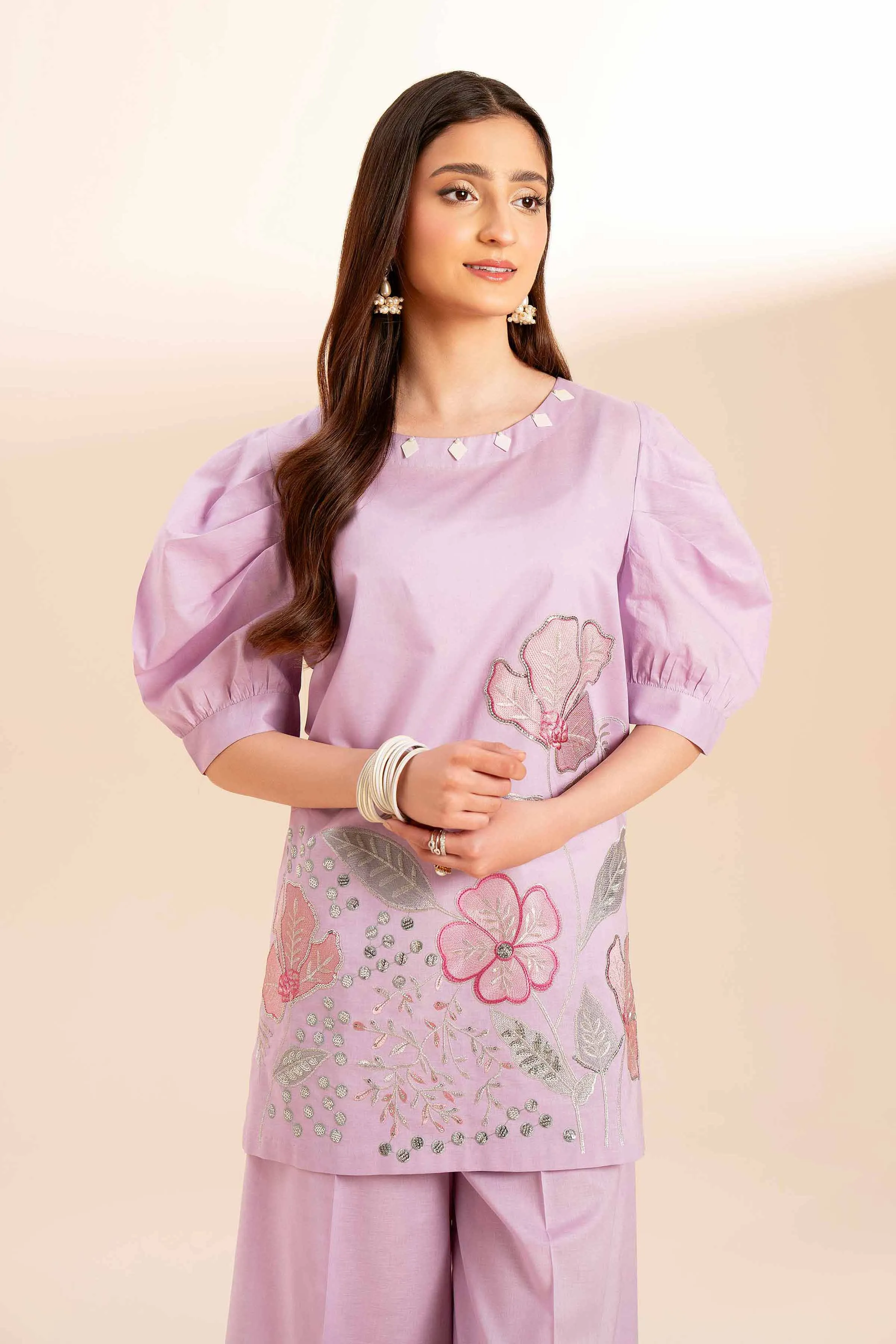 2 Piece - Dyed Embroidered Suit - 42401737