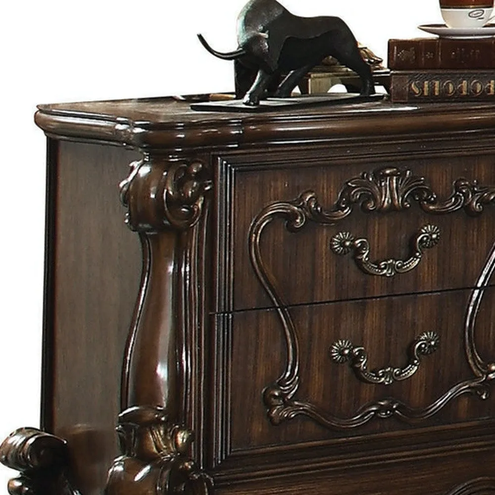 31 Brown Two Drawers Nightstand