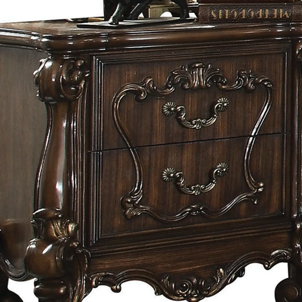 31 Brown Two Drawers Nightstand