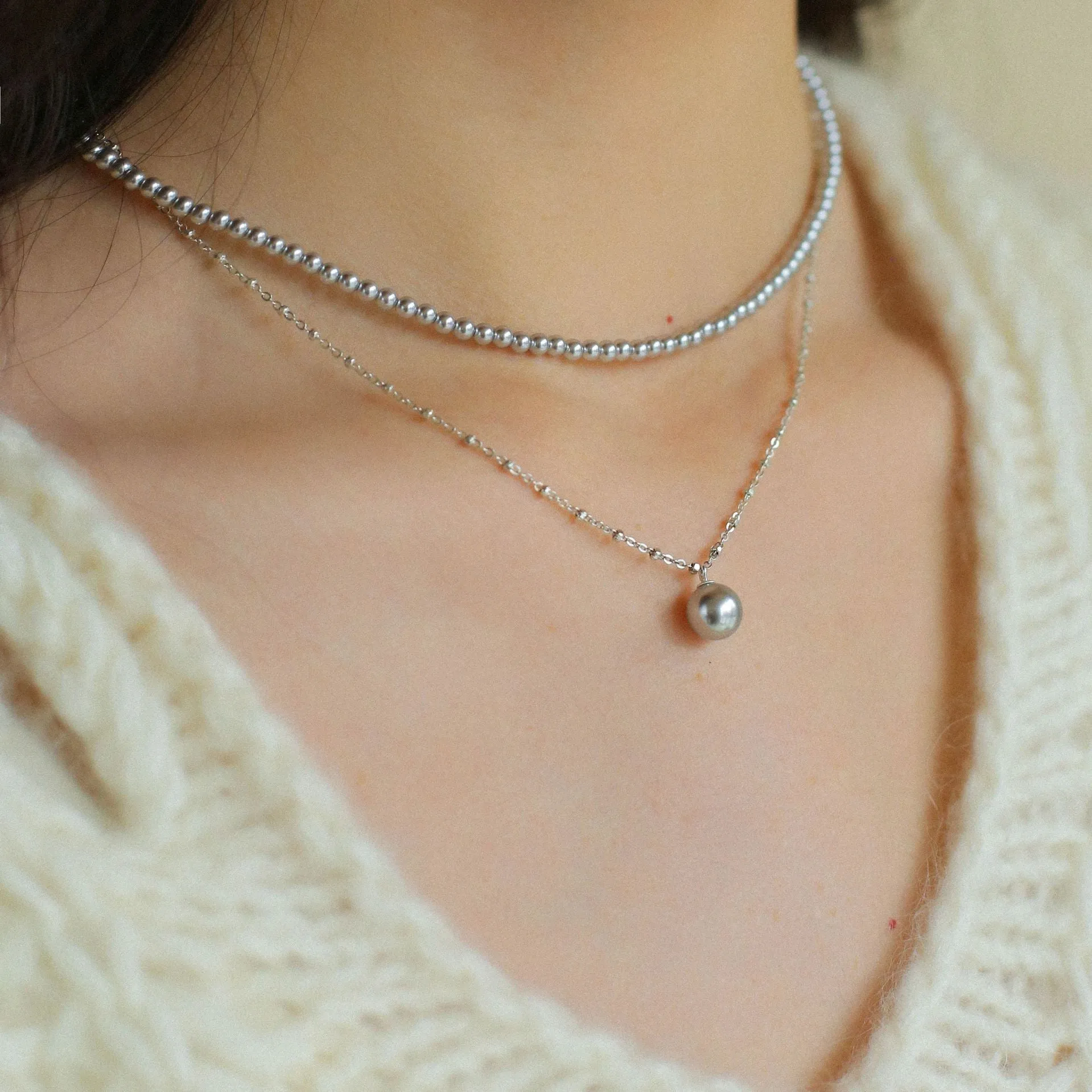 8mm Swarovski Pearl Pendant Necklace