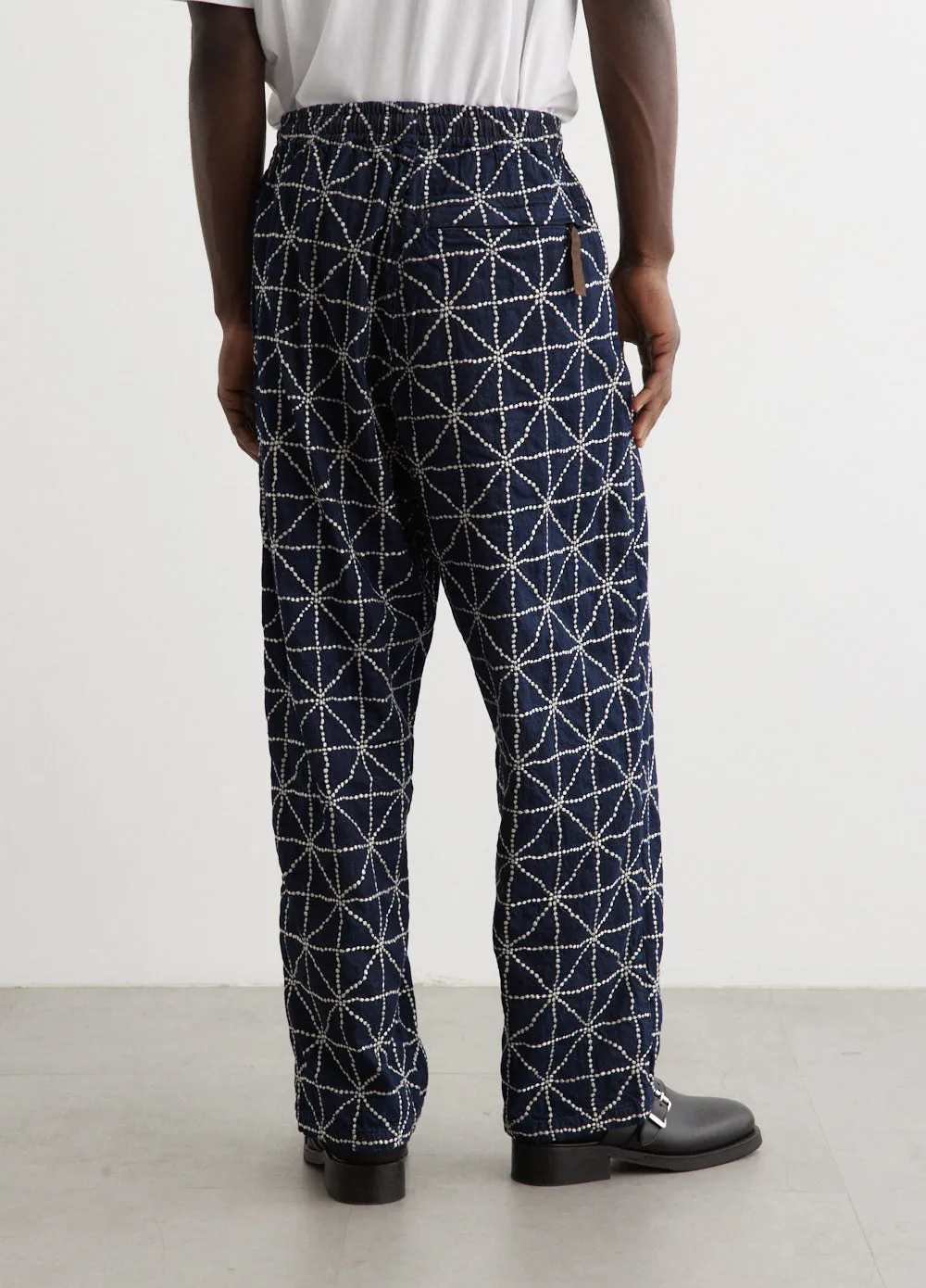 8oz Denim FOLK-DOJO Embroidery Easy Pants