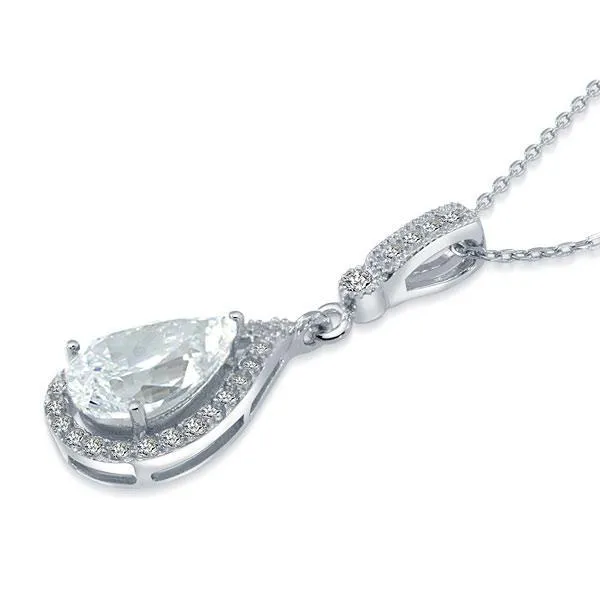 925 Sterling Silver Fashion Bridesmaid Pendant Necklace MXFN8040