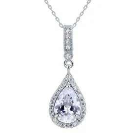 925 Sterling Silver Fashion Bridesmaid Pendant Necklace MXFN8040