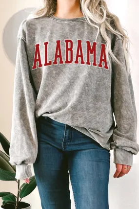 ALABAMA GREY PUFF PRINT MINERAL GRAPHIC TERRY SWEATSHIRT