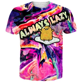 Always Lazy Psychedelic Printed Tees