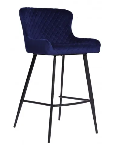 Amalfi Blue Velvet Bar Stool