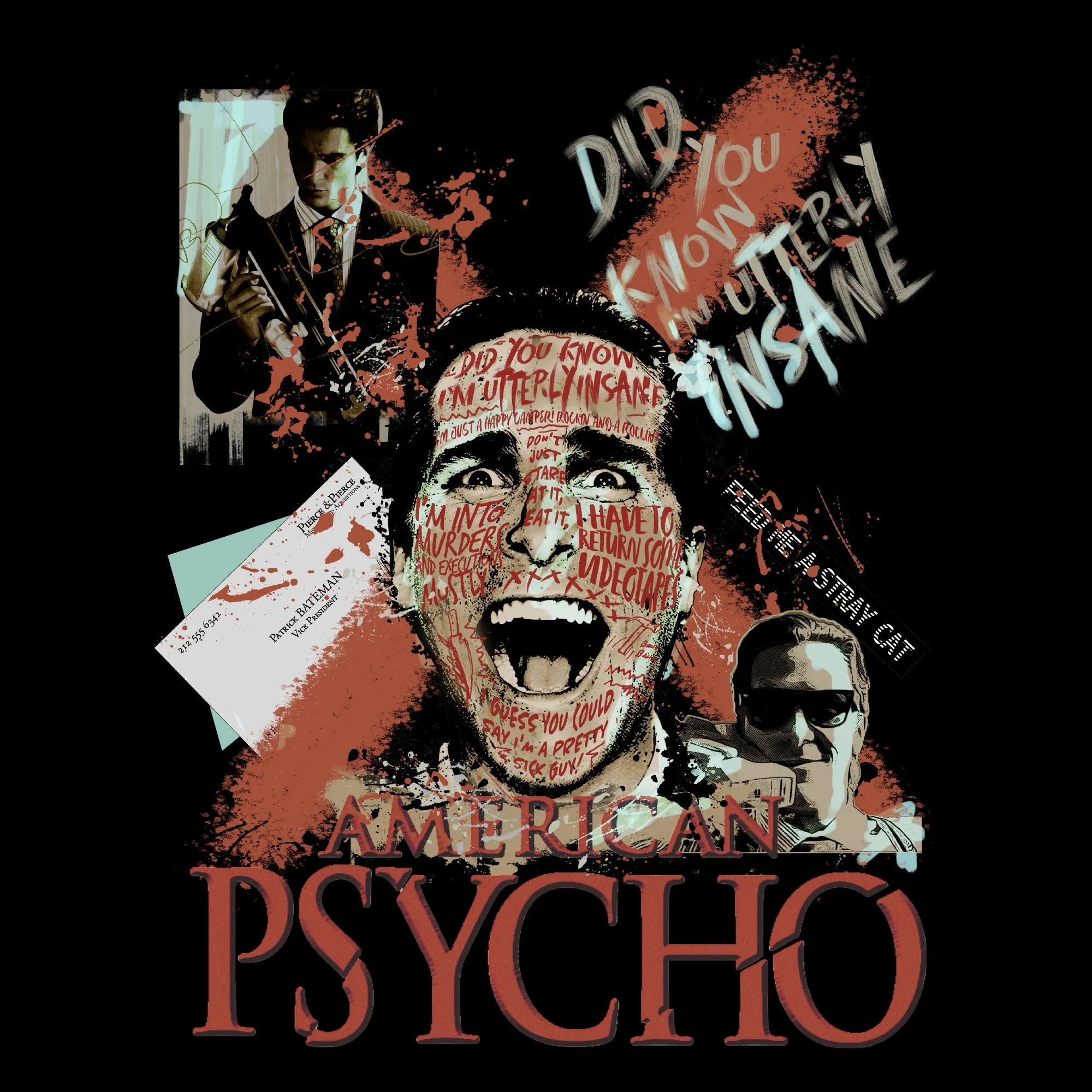 American Psycho - Batmane Black Tee