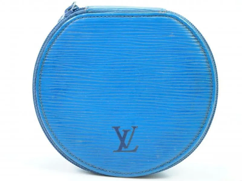 Authentic Pre-owned Louis Vuitton Epi Toledo Blue Ecrin Bijoux Gm Jewelry Case Box M48205 181946