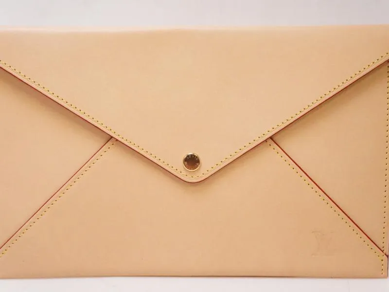 Authentic Pre-owned Louis Vuitton Ltd Nomade Vachetta Leather Envelope Travel Clutch Case 210020