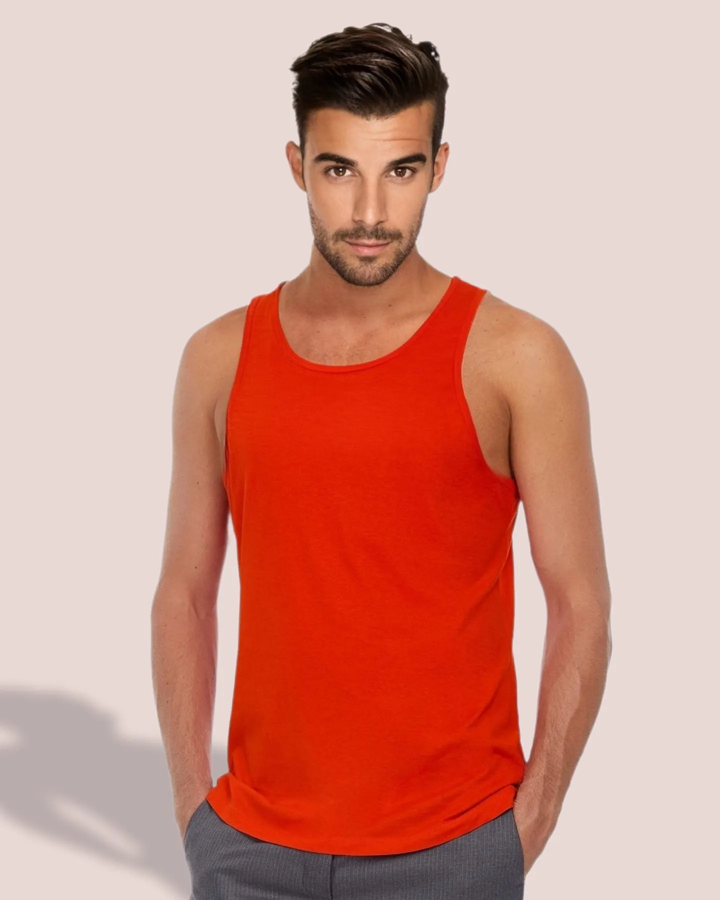 BAC TM072 ― Herren Bio-Baumwolle Tank Top - Rot