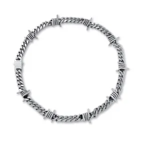 Barbed Wire Cuban Necklace