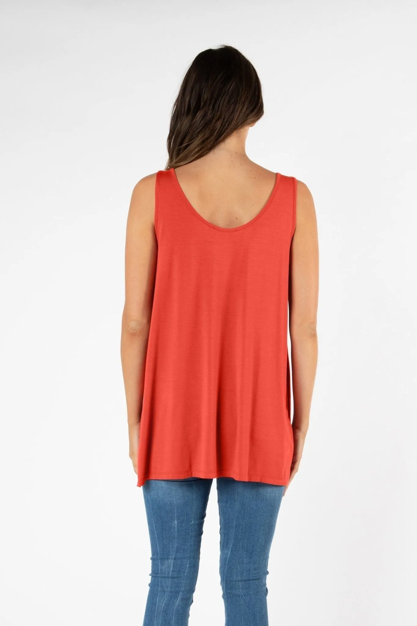 Betty Basics Zorita Tank in Sunset Red