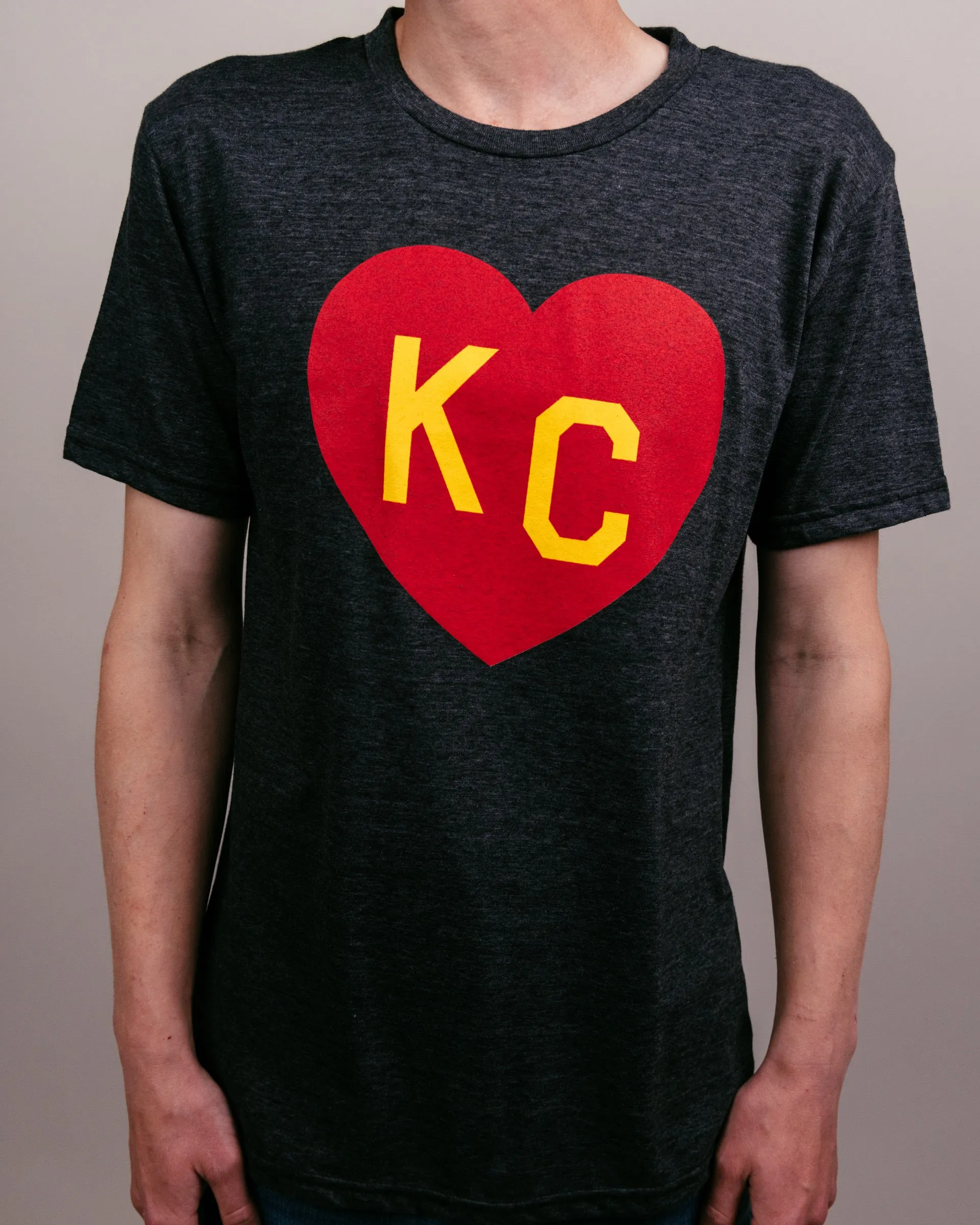 Black & Red KC Heart Vintage T-Shirt