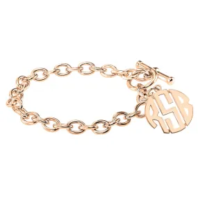 Block Monogram Toggle Bracelet