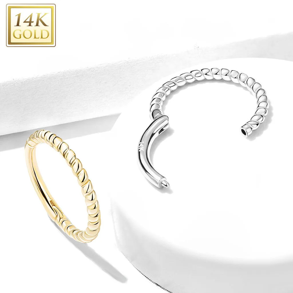 Braided Septum & Earring Body Jewellery in 14K Gold