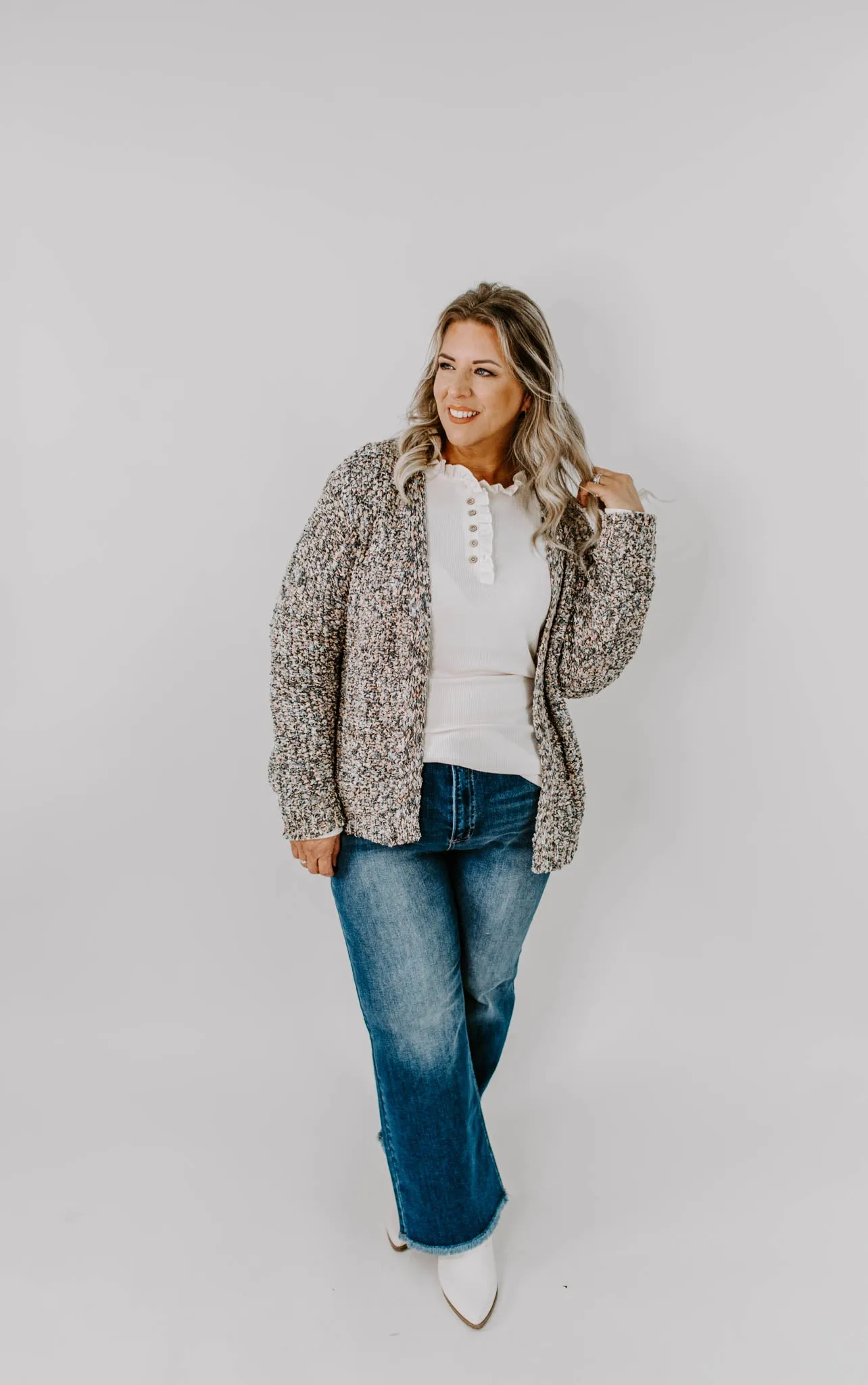 Bring The Cocoa Curvy Cardigan