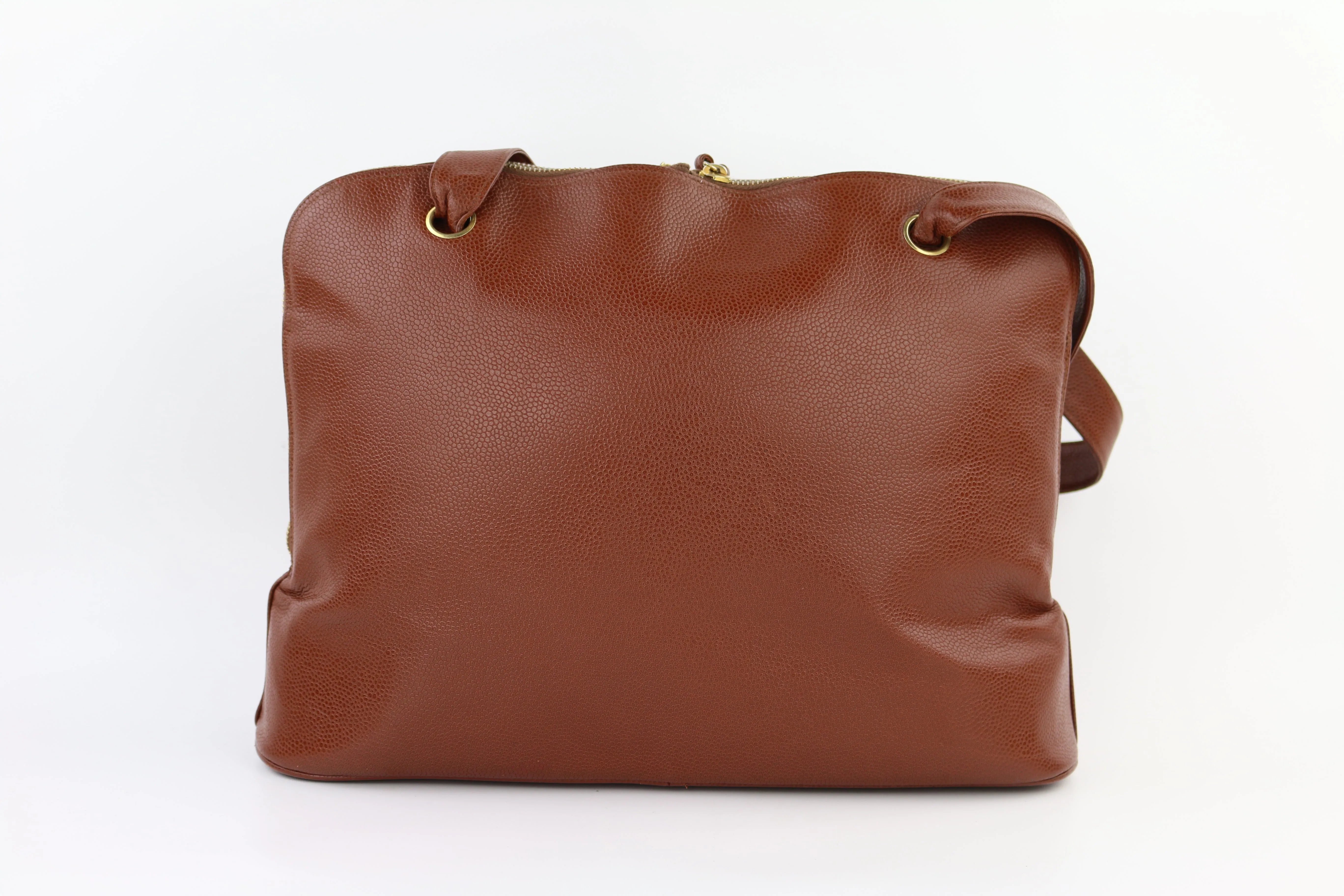 Brown Caviar Timeless Zip Tote