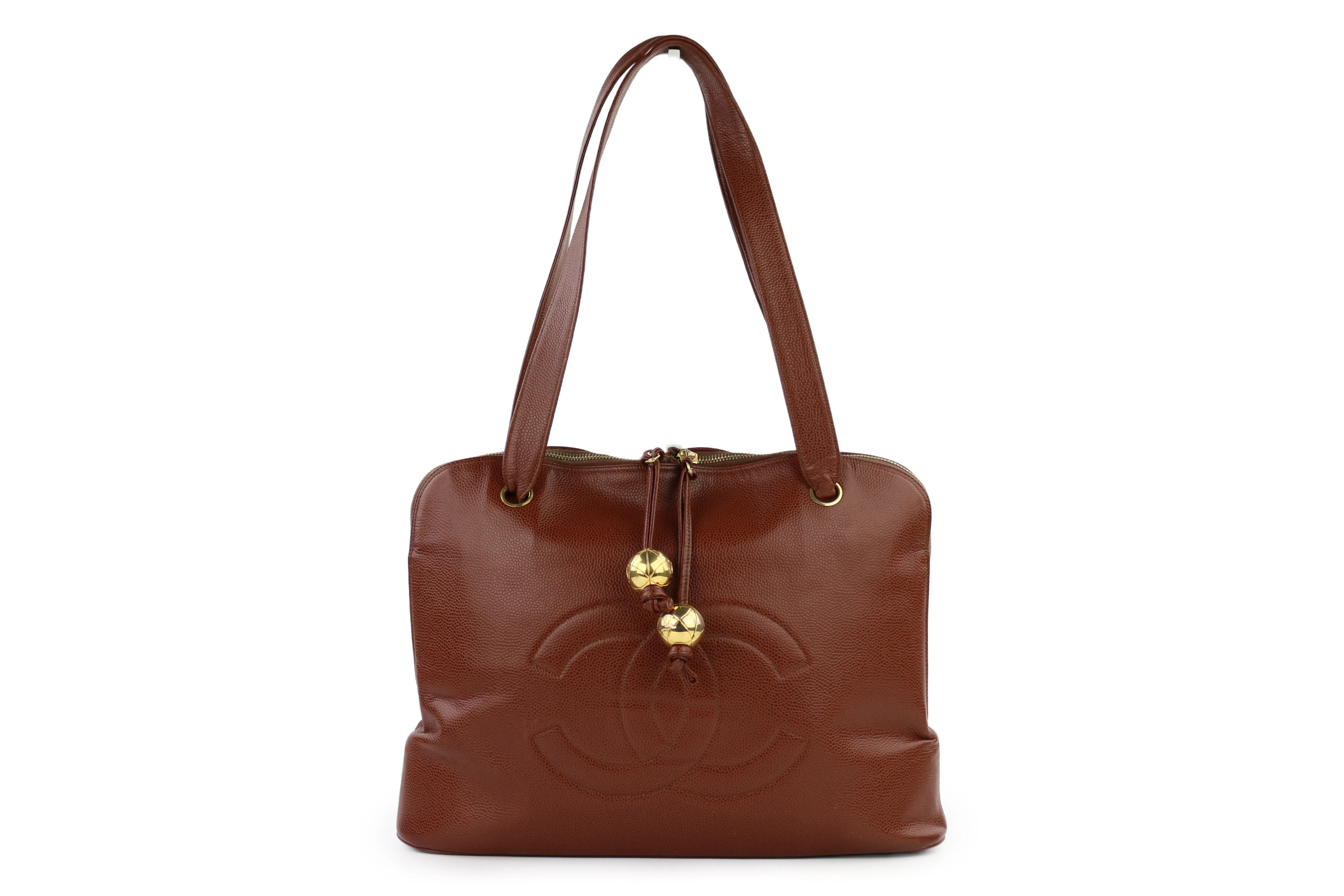 Brown Caviar Timeless Zip Tote