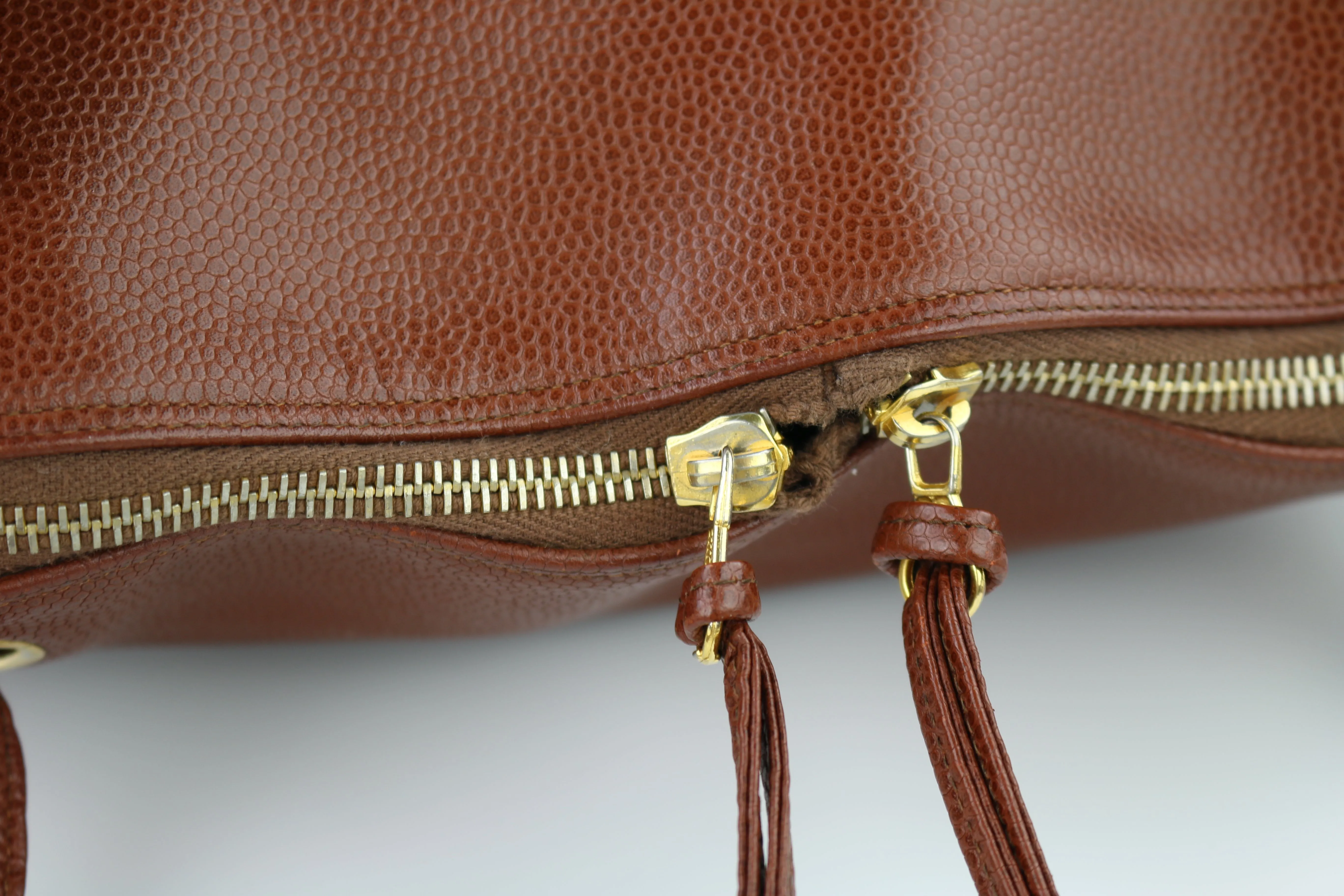 Brown Caviar Timeless Zip Tote