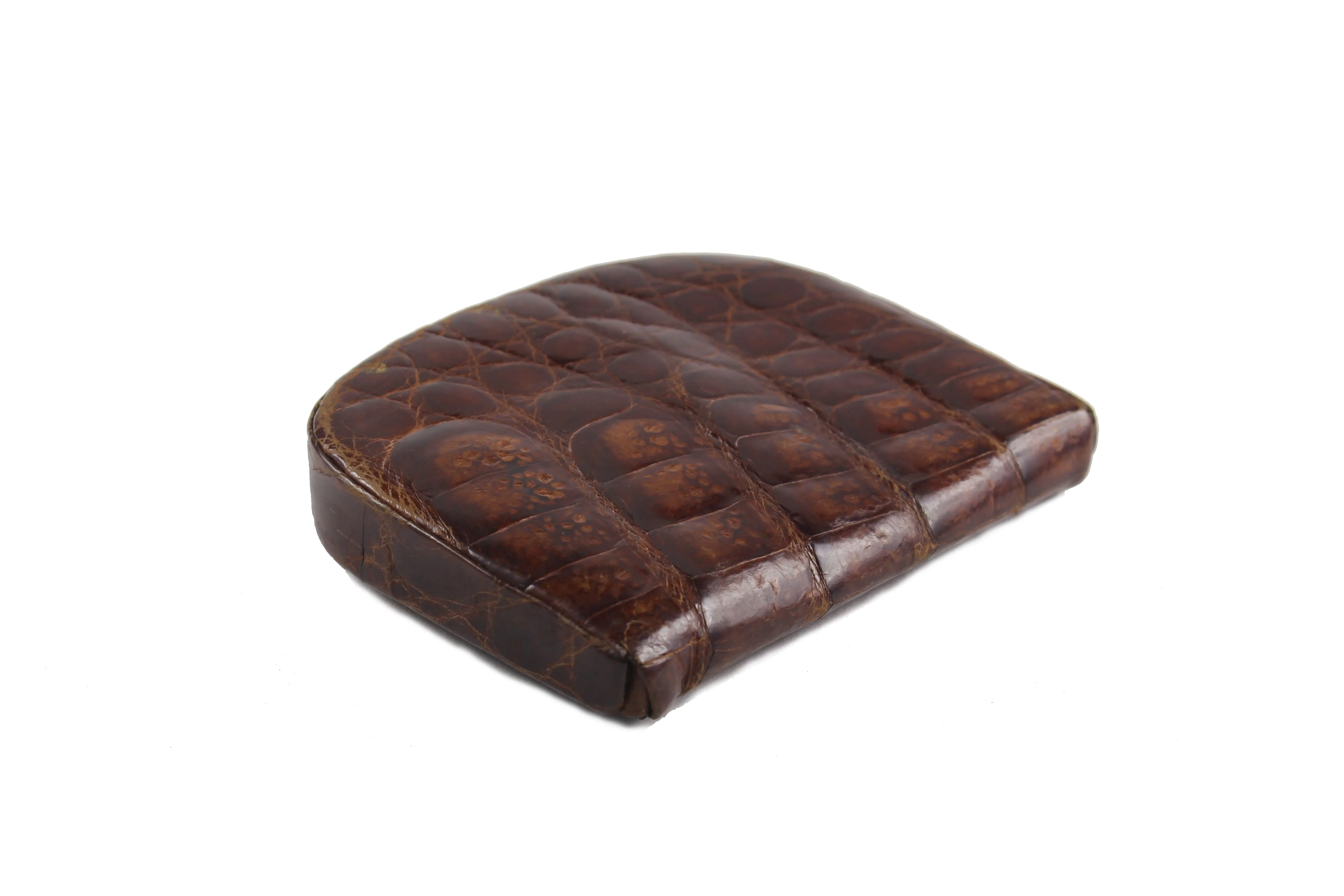 Brown crocodile skin change purse