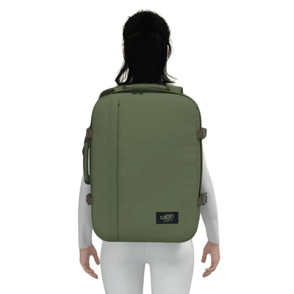 CabinZero Classic 44L Lightweight Carry On Backpack - Georgian Khaki