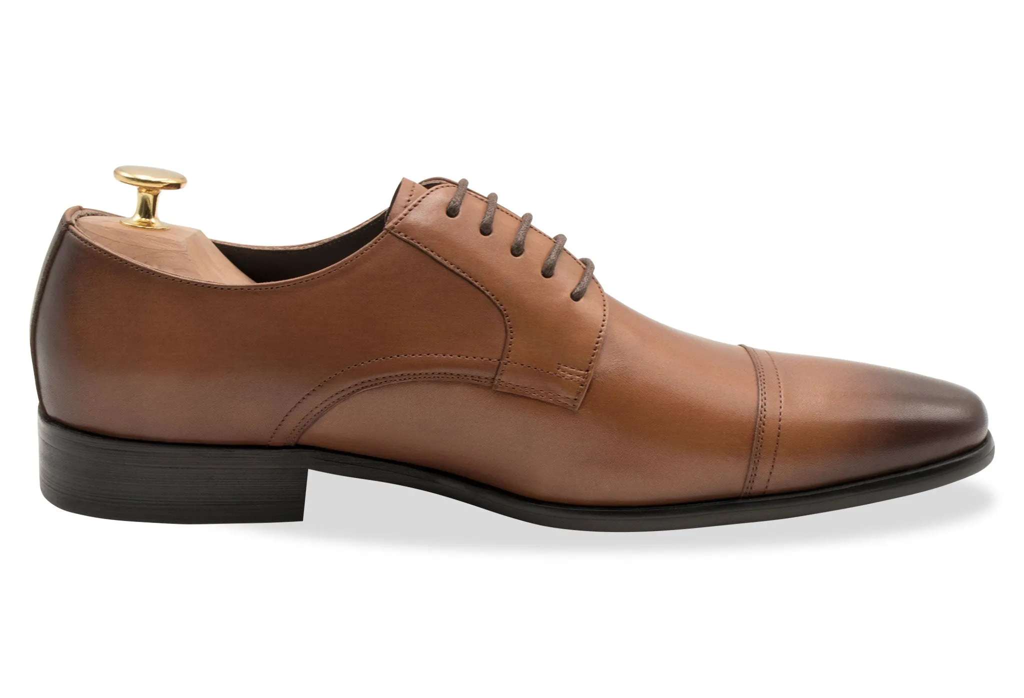 Caleta Blake Stitch Chestnut Derby