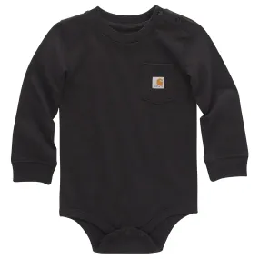 Carhartt Infant Long Sleeve Logo Chest Pocket Bodysuit