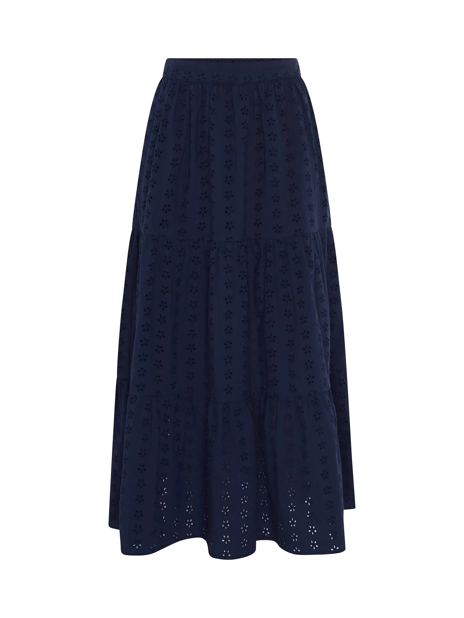 Carmellite Tiered Skirt in Navy