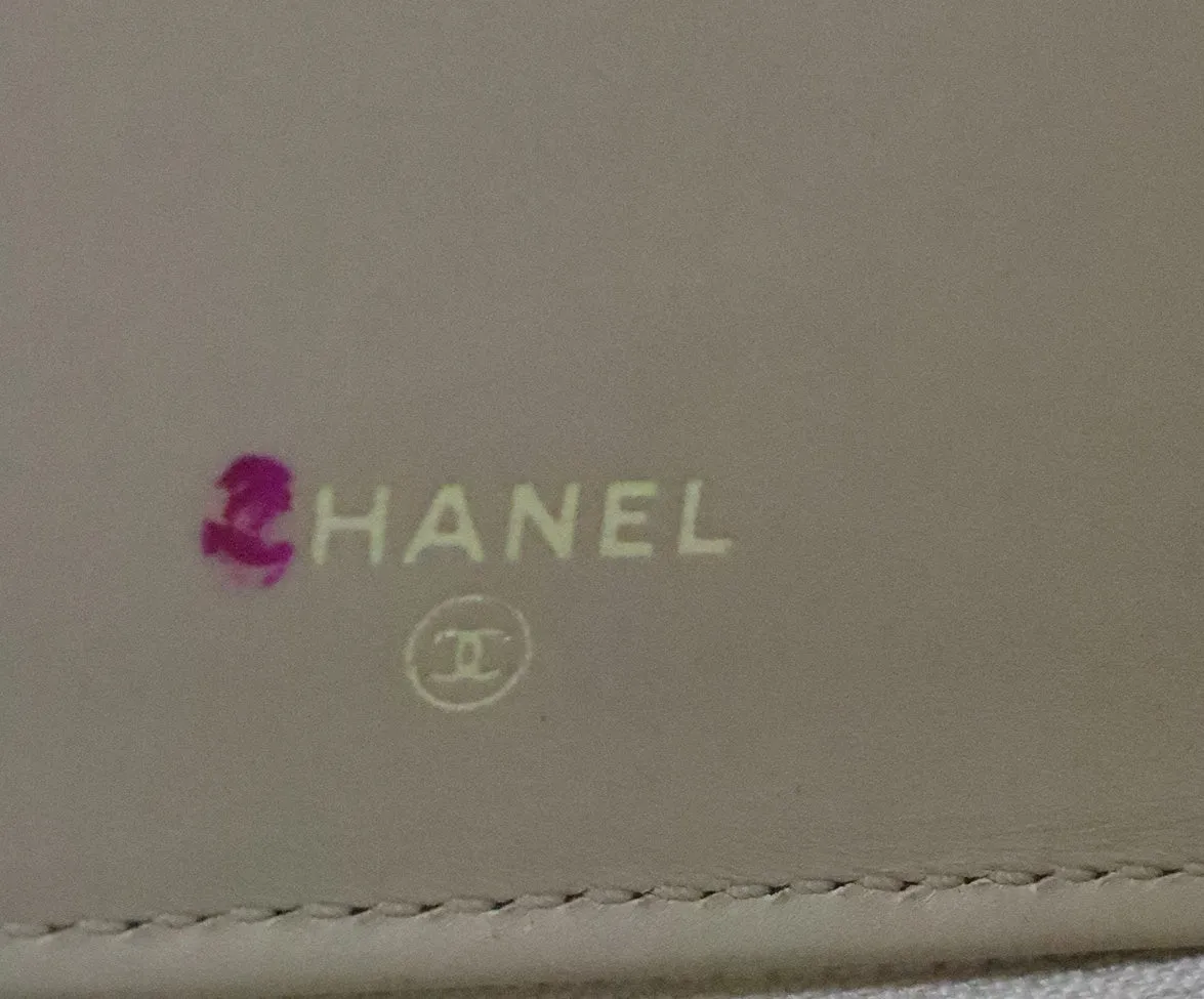 Chanel Beige Caviar Leather Wallet