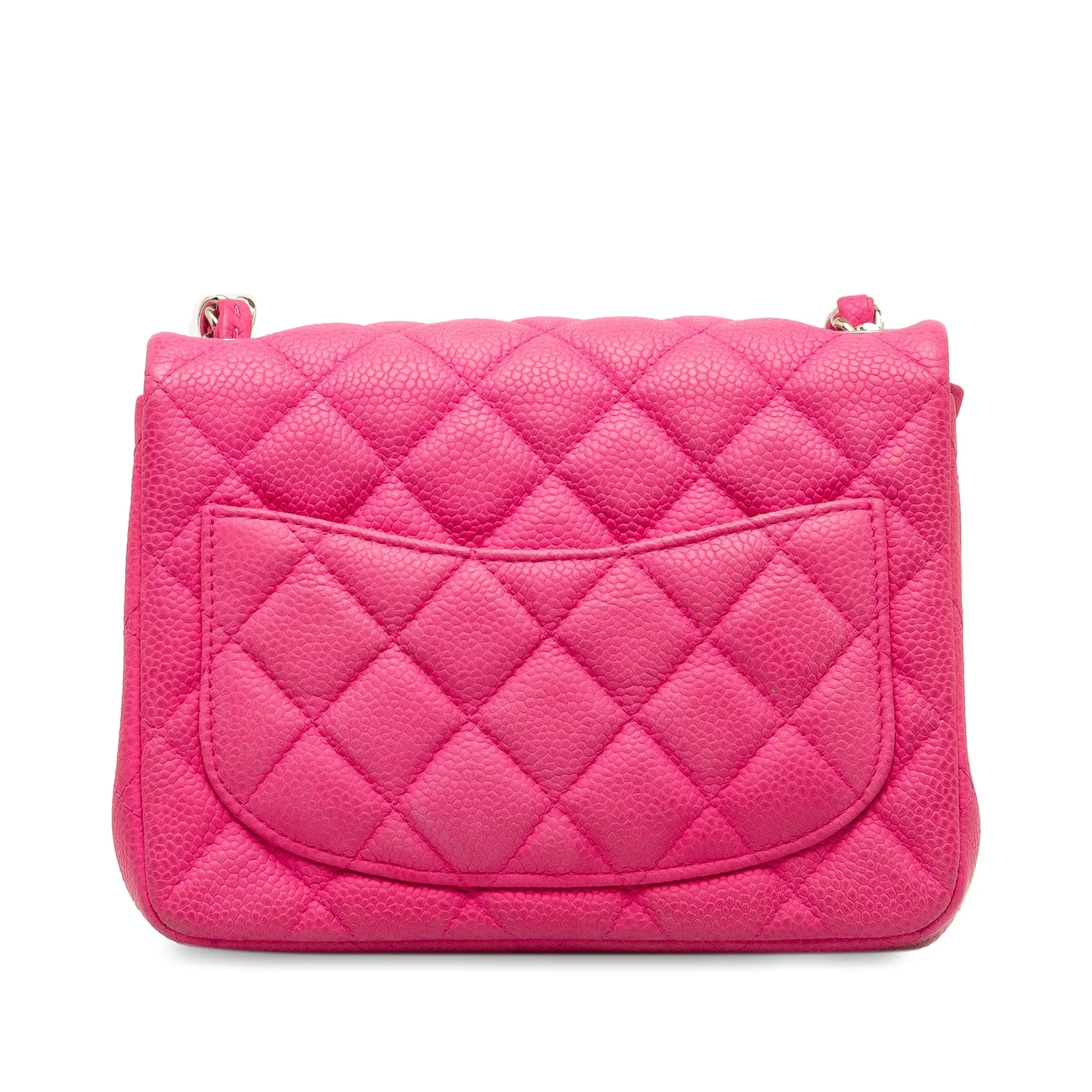 Chanel Classic Single Flap Mini Square Pink Caviar Gold