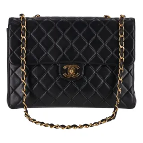 Chanel Jumbo Vintage Lambskin Leather Quilted Timeless Bag