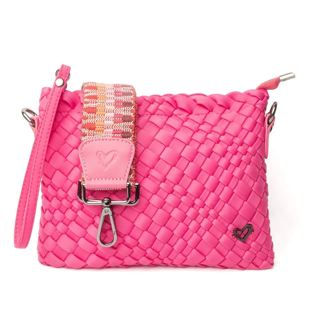 Charlotte Woven Crossbody - Magenta