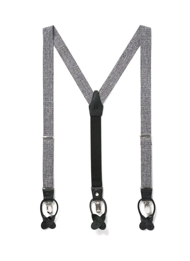 Classic Grey Suspenders