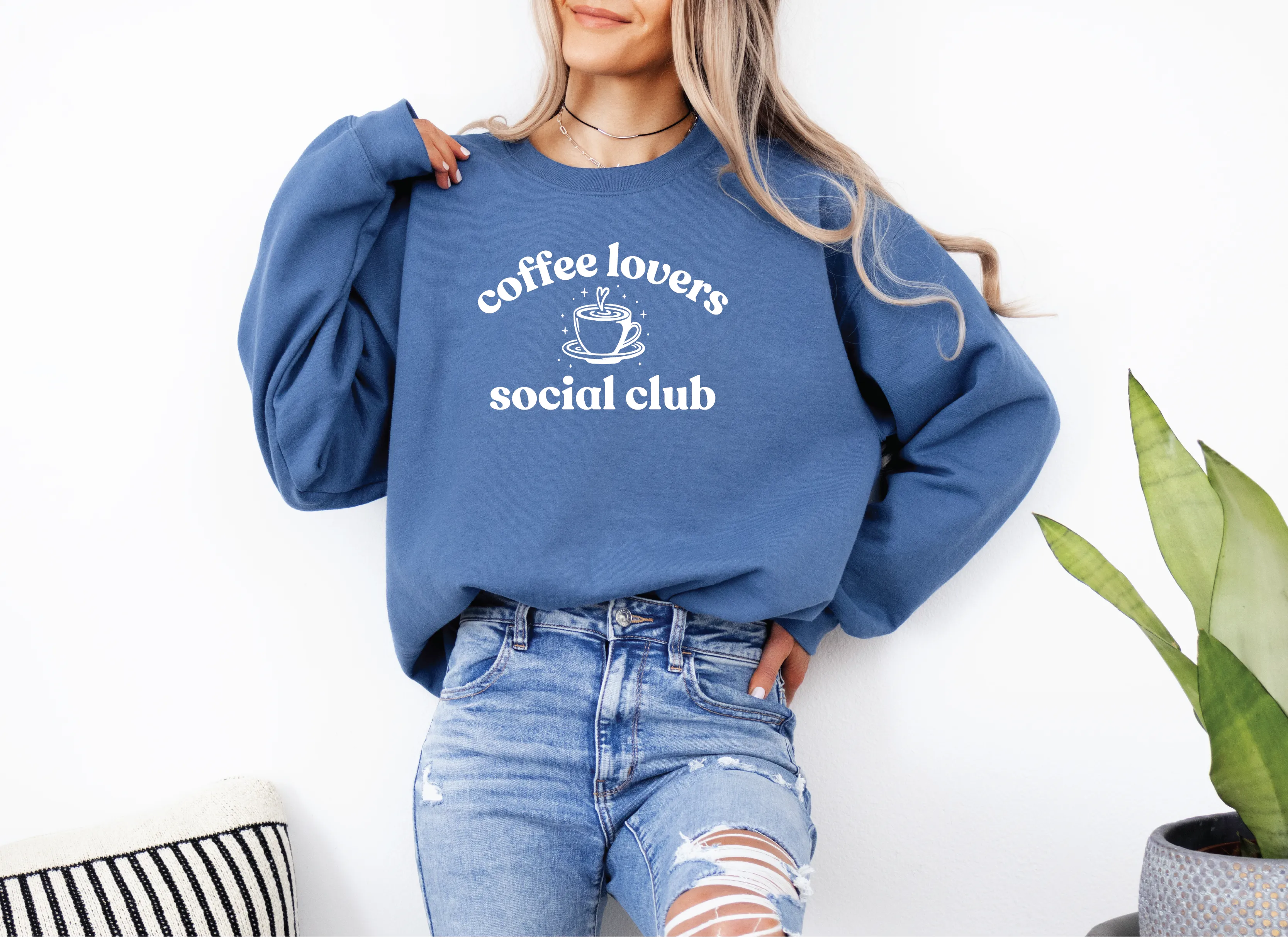 Coffee Lovers Social Club Classic Crew Neck Sweater