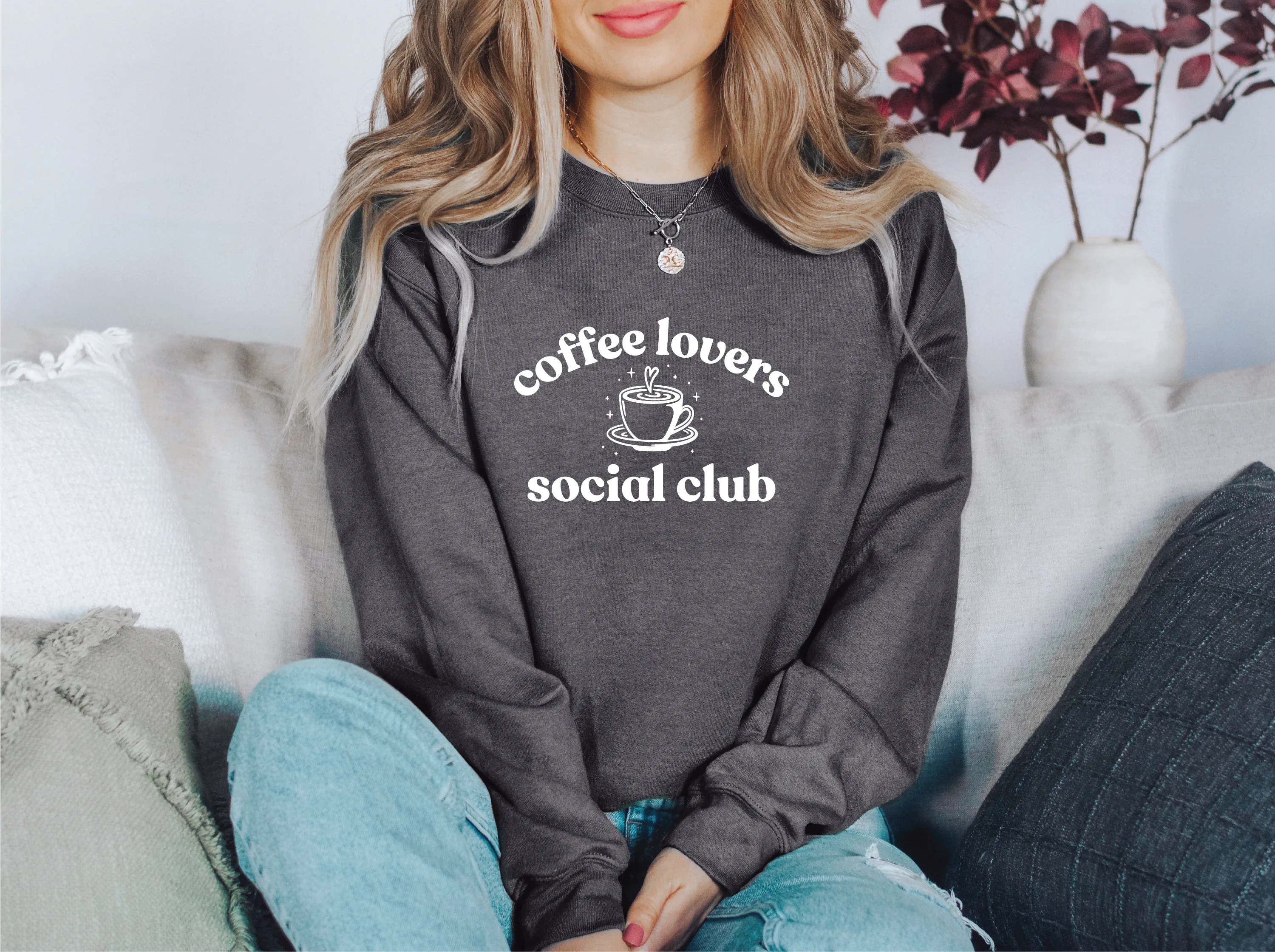 Coffee Lovers Social Club Classic Crew Neck Sweater