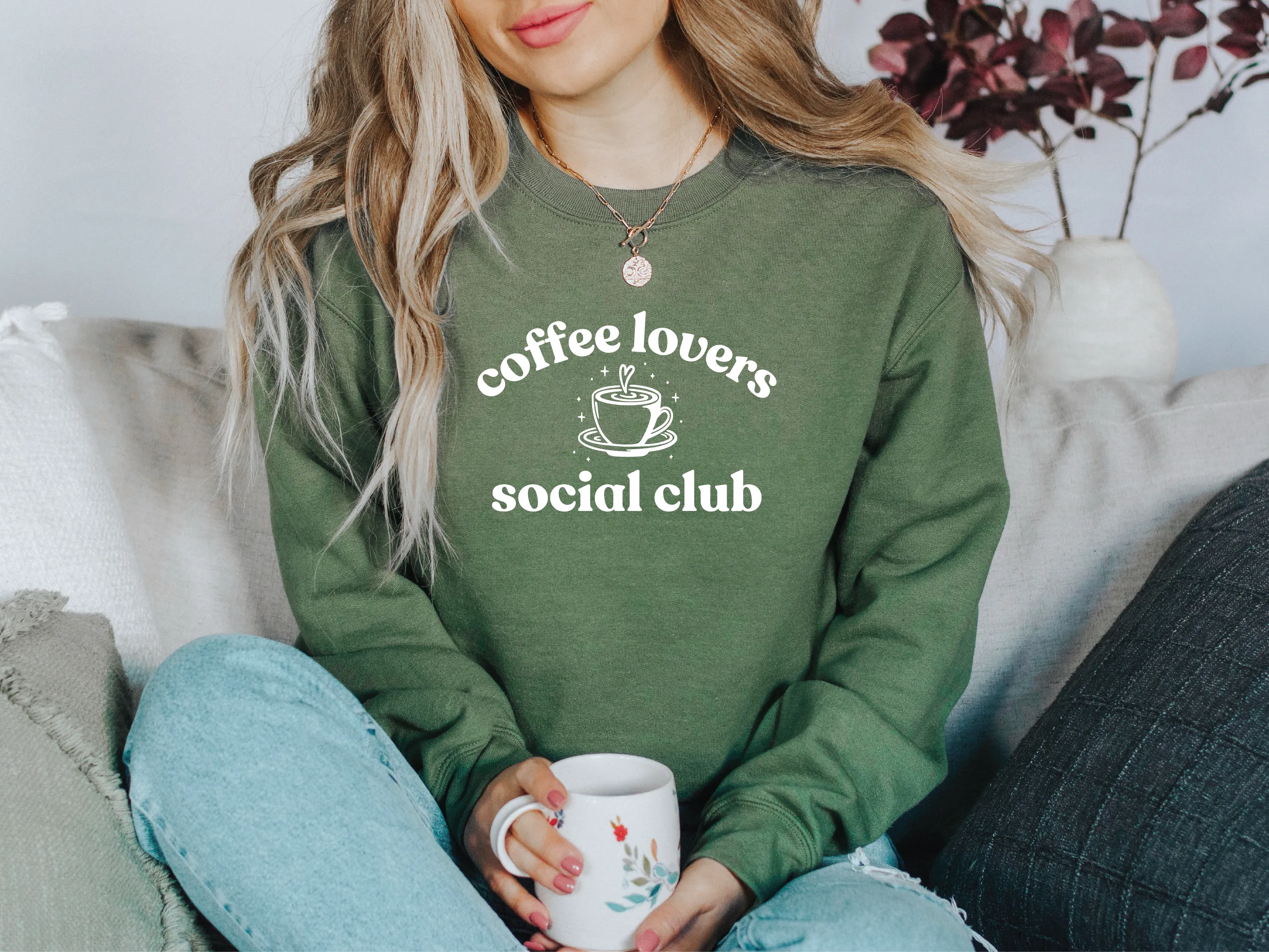 Coffee Lovers Social Club Classic Crew Neck Sweater