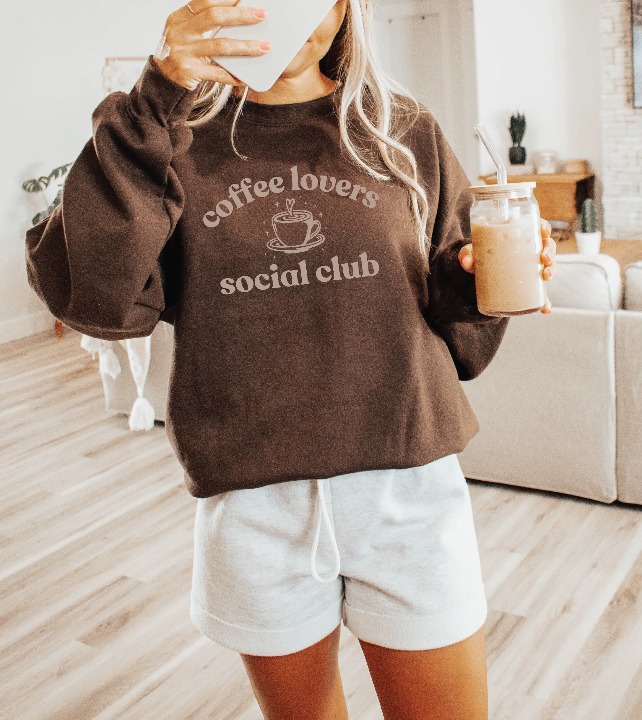 Coffee Lovers Social Club Classic Crew Neck Sweater