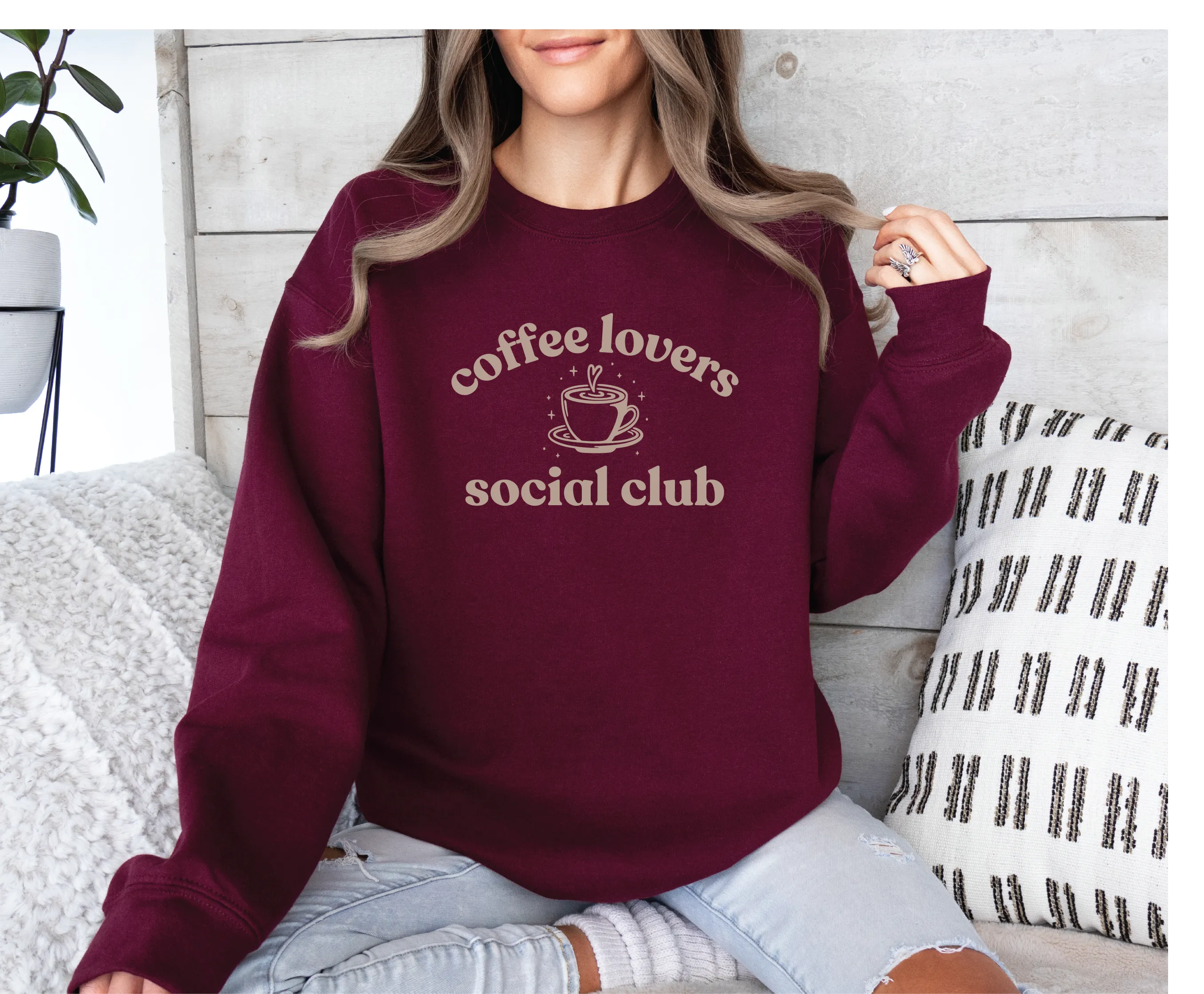 Coffee Lovers Social Club Classic Crew Neck Sweater