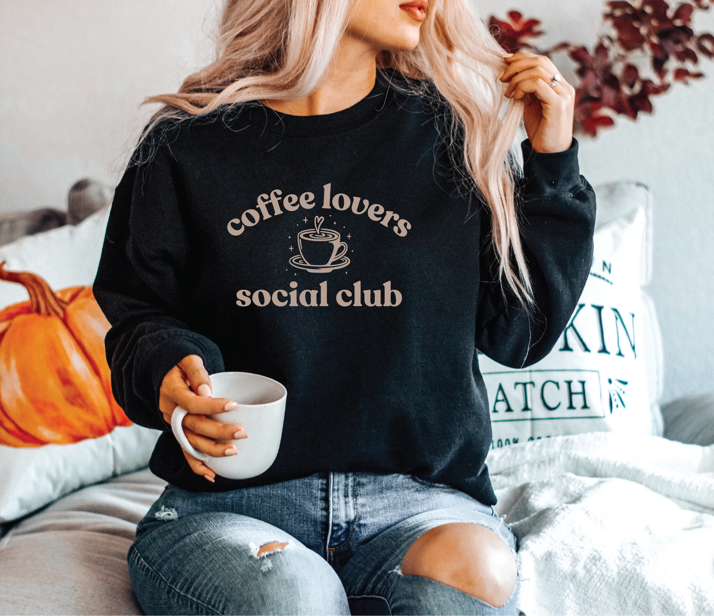 Coffee Lovers Social Club Classic Crew Neck Sweater