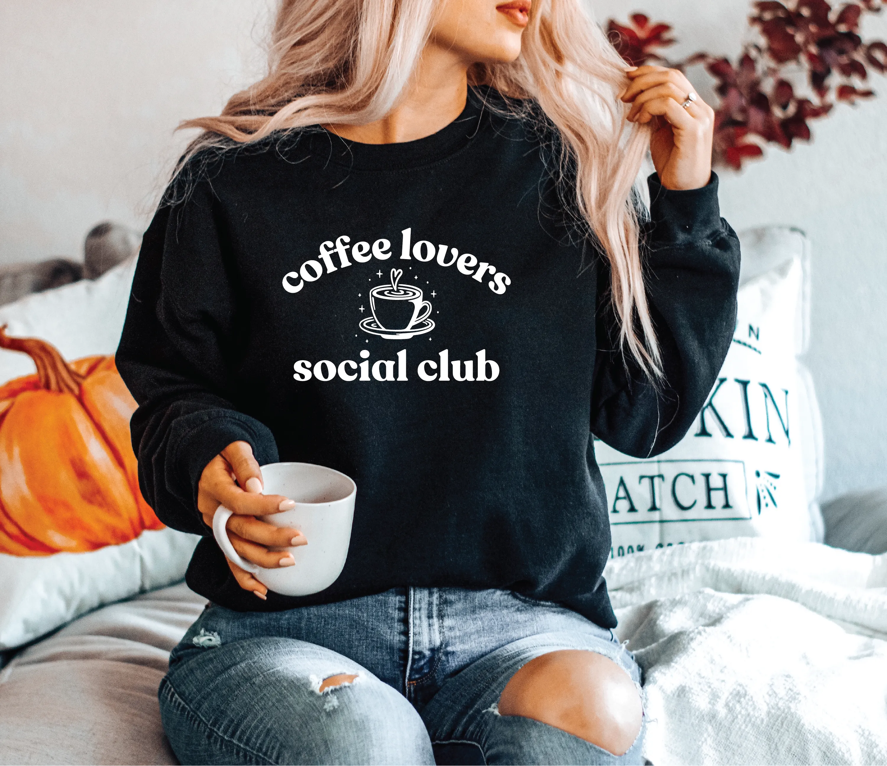 Coffee Lovers Social Club Classic Crew Neck Sweater