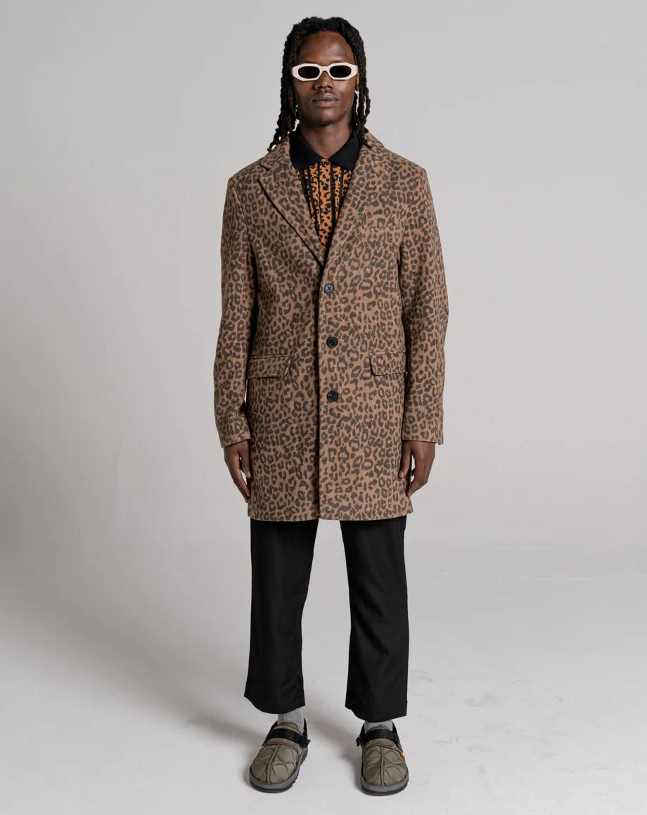 DELCO UNISEX ANIMAL PRINT COAT | LEOPARD PRINT