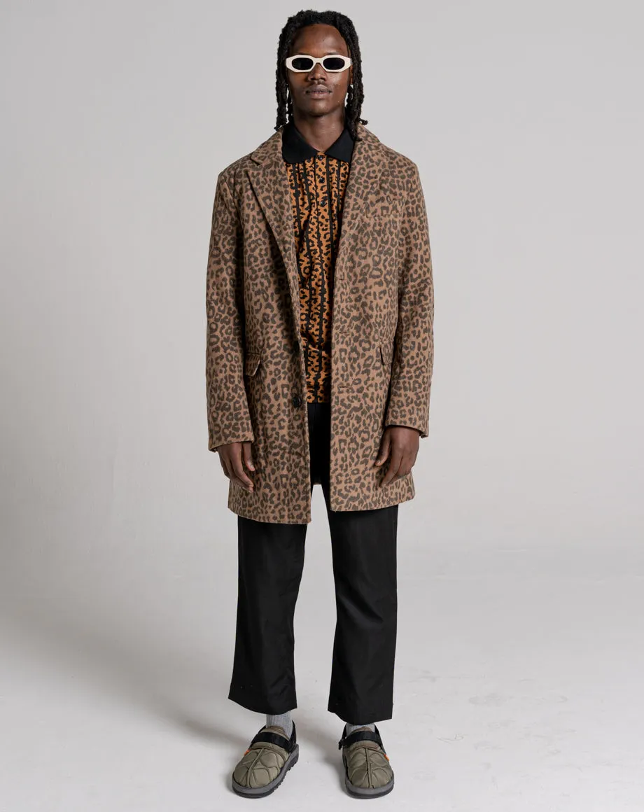 DELCO UNISEX ANIMAL PRINT COAT | LEOPARD PRINT