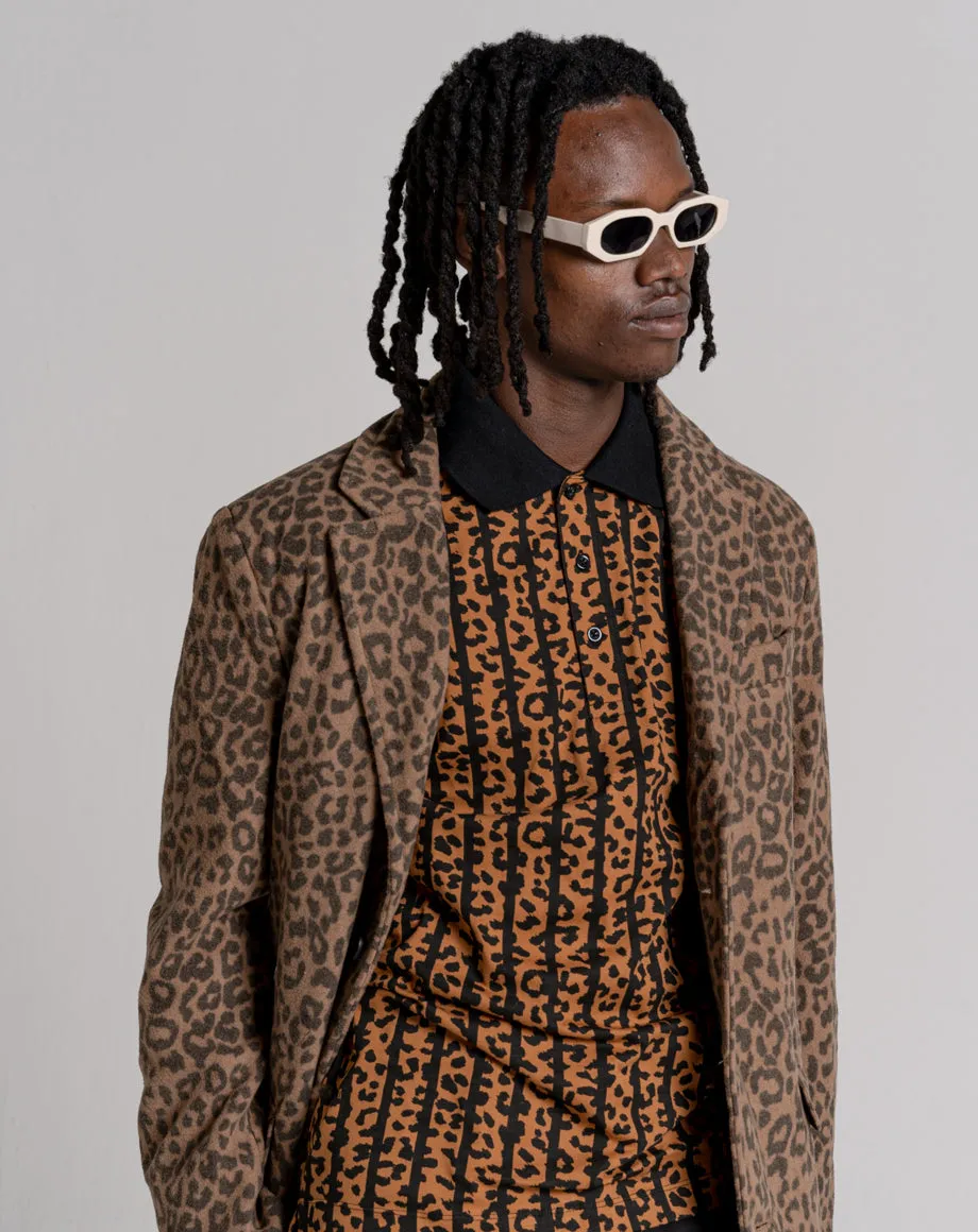 DELCO UNISEX ANIMAL PRINT COAT | LEOPARD PRINT