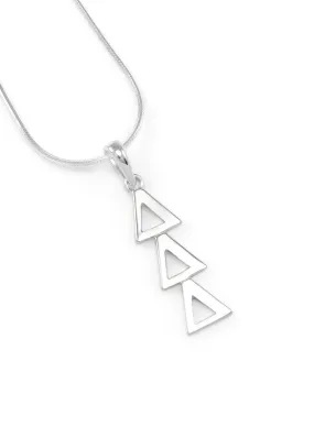 Delta Delta Delta Sterling Silver Lavaliere Pendant