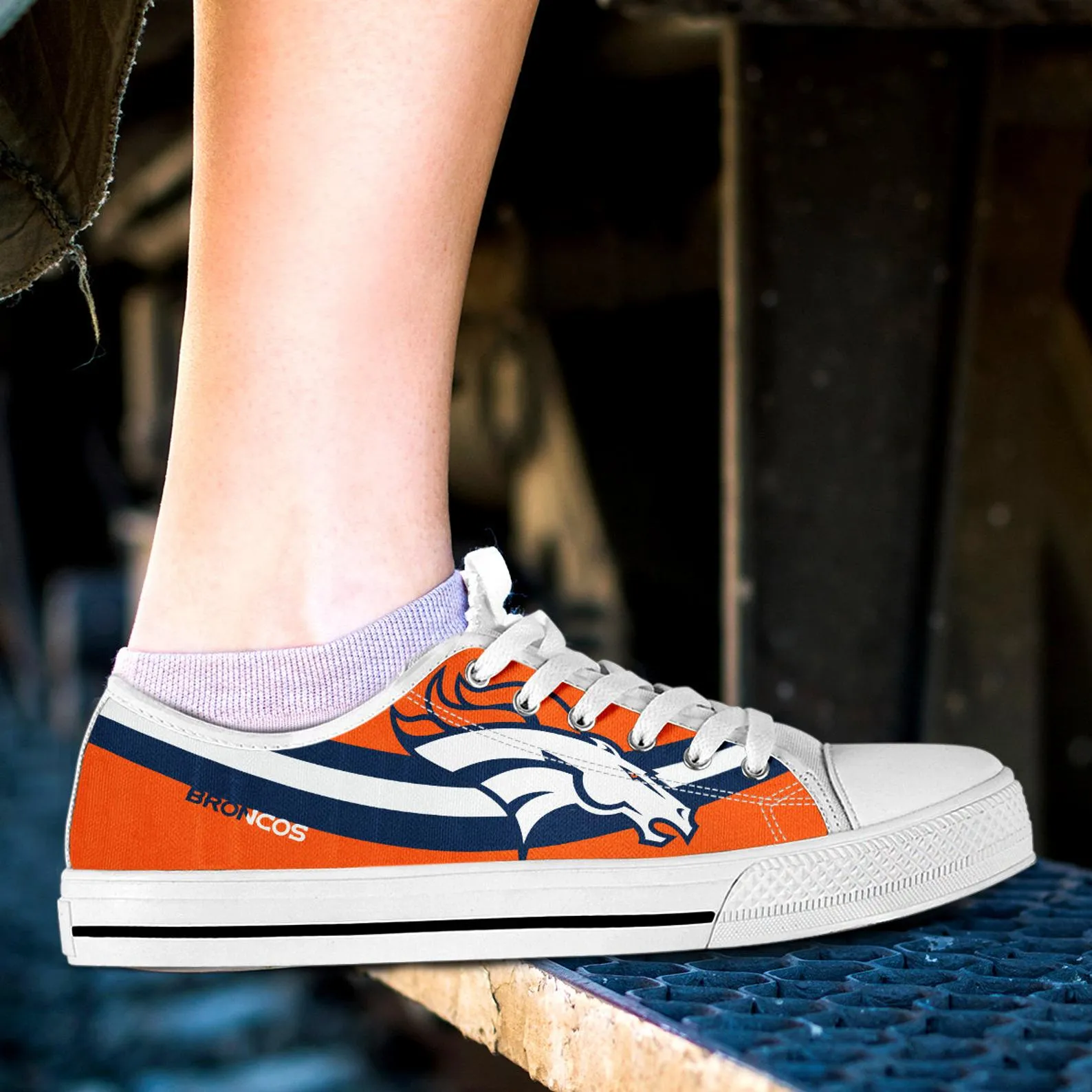 Denver Broncos Custom Lowtop, Football Custom Shoes, Sport Lowtop, Canvas Shoes, Canvas Lowtop, Unisex Shoes, Gift Birthday